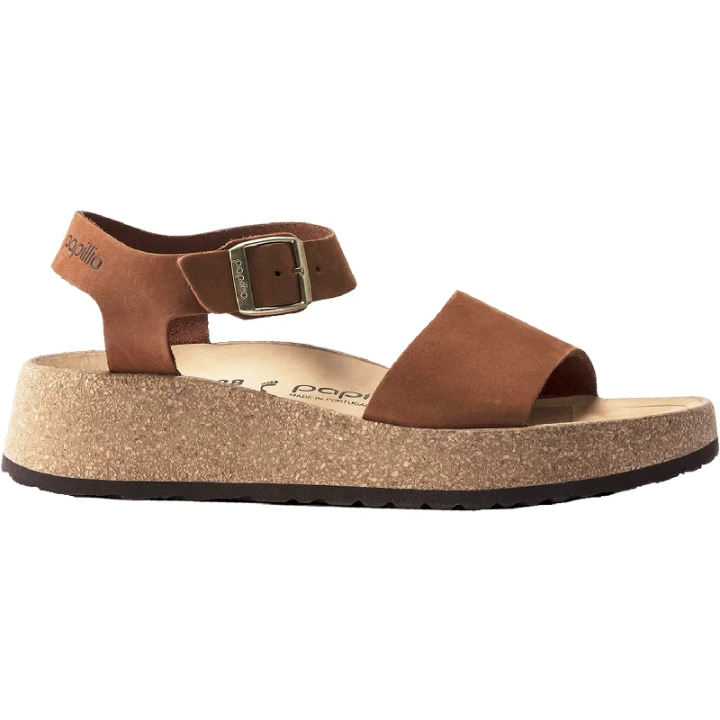 Sandals for rugged heels-Women's Birkenstock Papillio Glenda Pecan Nubuck