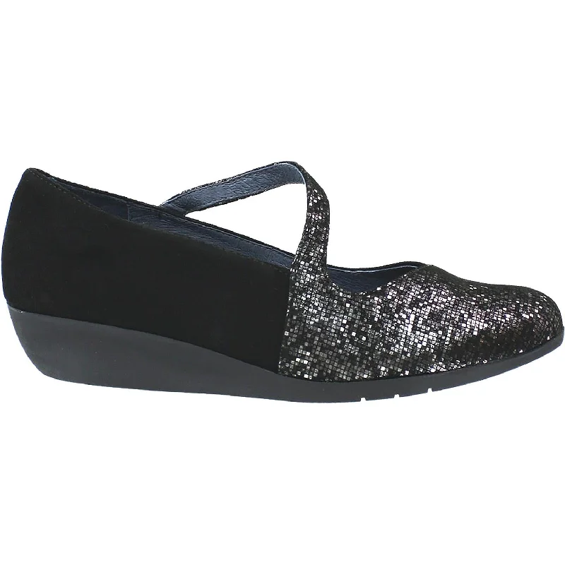 Casual shoes with fresh print-Women's Sabrinas Florencia 74023 Mercury Plomo/Black Nubuck