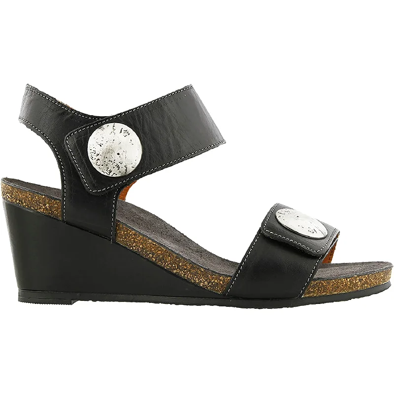 Sandals for wide feet-Women's Taos Carousel 3 Black Leather