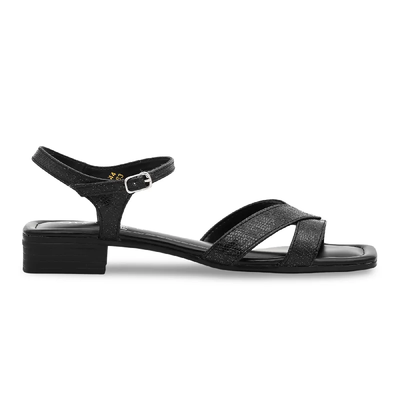 Sandals for beach soles-Black Formal Sandal FR5183