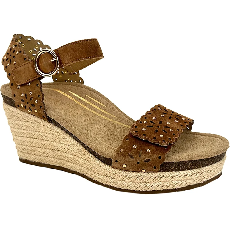 Sandals with firm soles-Women's Aetrex Sydney Scotch Cutout Suede