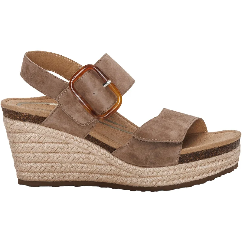 Sandals for rainy days-Women's Aetrex Ashley Taupe Leather