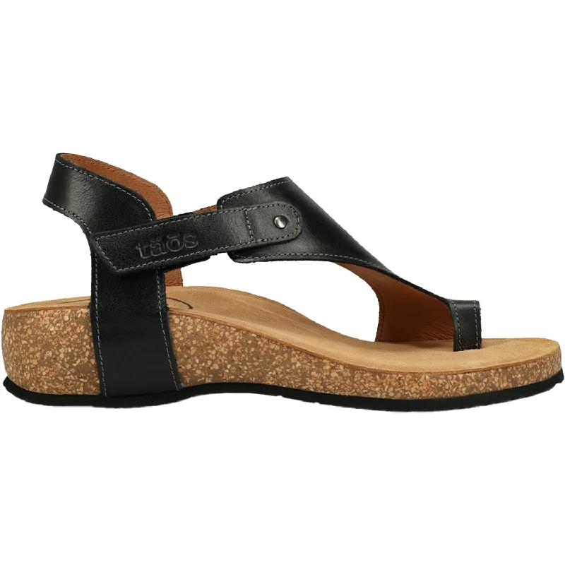 Sandals with durable soles-Women's Taos Fame Black Leather