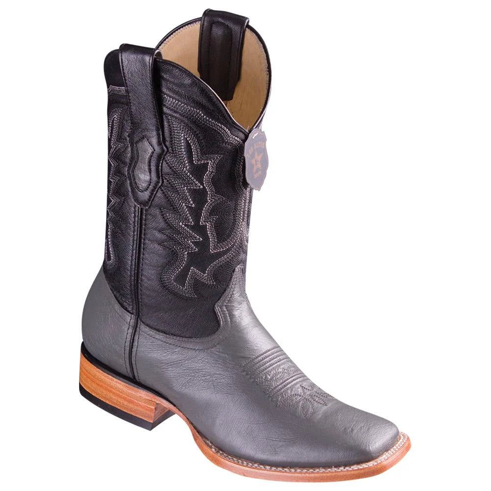 Cowboy boots for cowboy saloon styleLos Altos 8279709 Men's Gray Genuine Smooth Ostrich Wide Square Toe Cowboy Boots