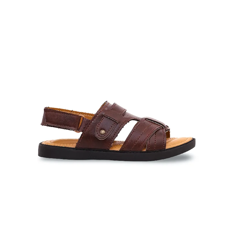 Sandals for rugged soles-Boys Brown Formal Sandal KD9551