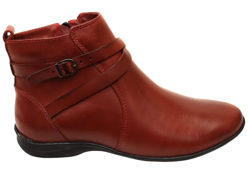 Ankle boots with soft warmth-Via Paula Nancy Womens Comfortable Brazilian Leather Ankle Boots