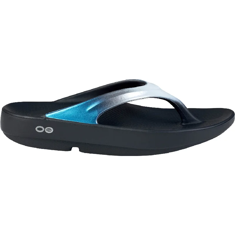 Sandals with cool soles-Women's OOFOS OOlala Luxe Frost Synthetic