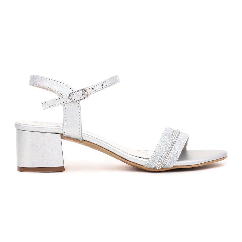 Sandals with trendy comfort-Silver Fancy Sandal FN5618