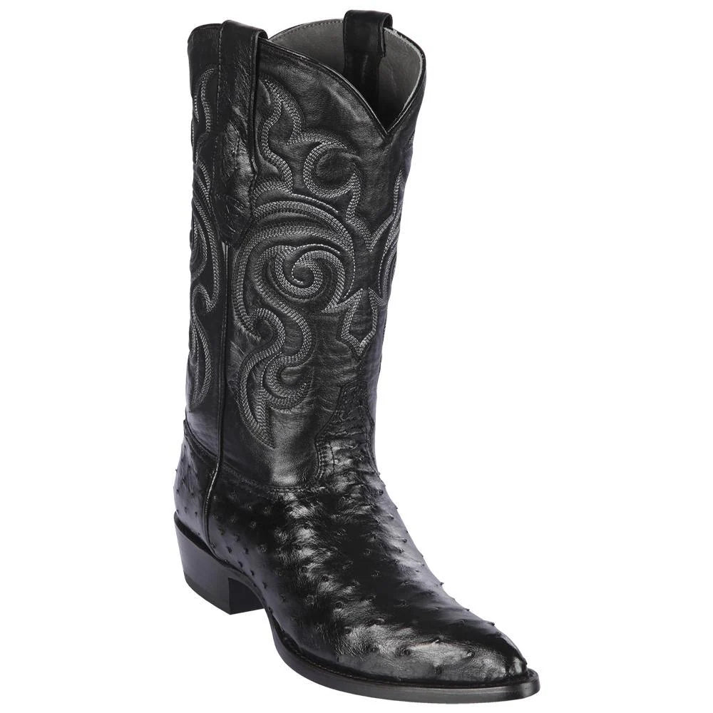 Cowboy boots with turquoise inlaysLos Altos 990305 Men's Black Genuine Ostrich J Toe Cowboy Boots