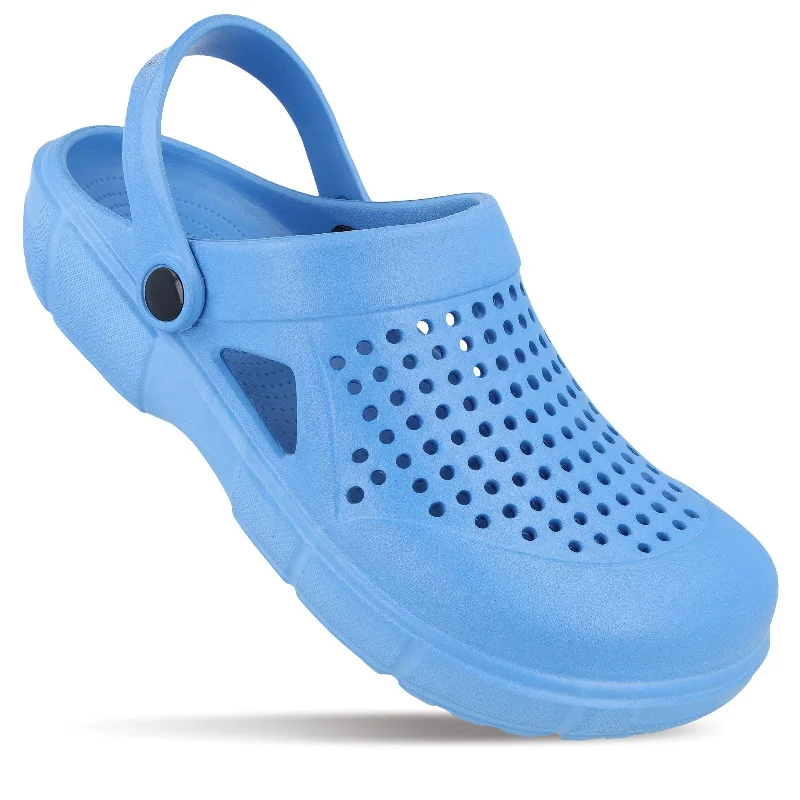 Sandals with soft comfort-Walkaroo Mens Clogs  - WC4849 Aqua