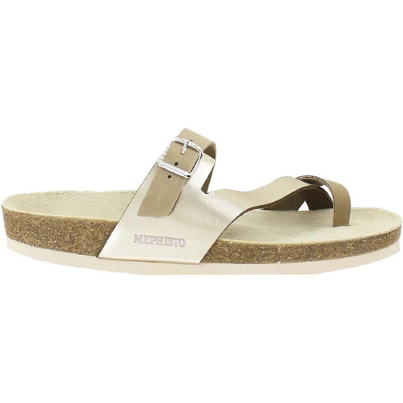 Sandals with vibrant comfort-Women's Mephisto Nalia Light Taupe/Platinum Nubuck/Leather