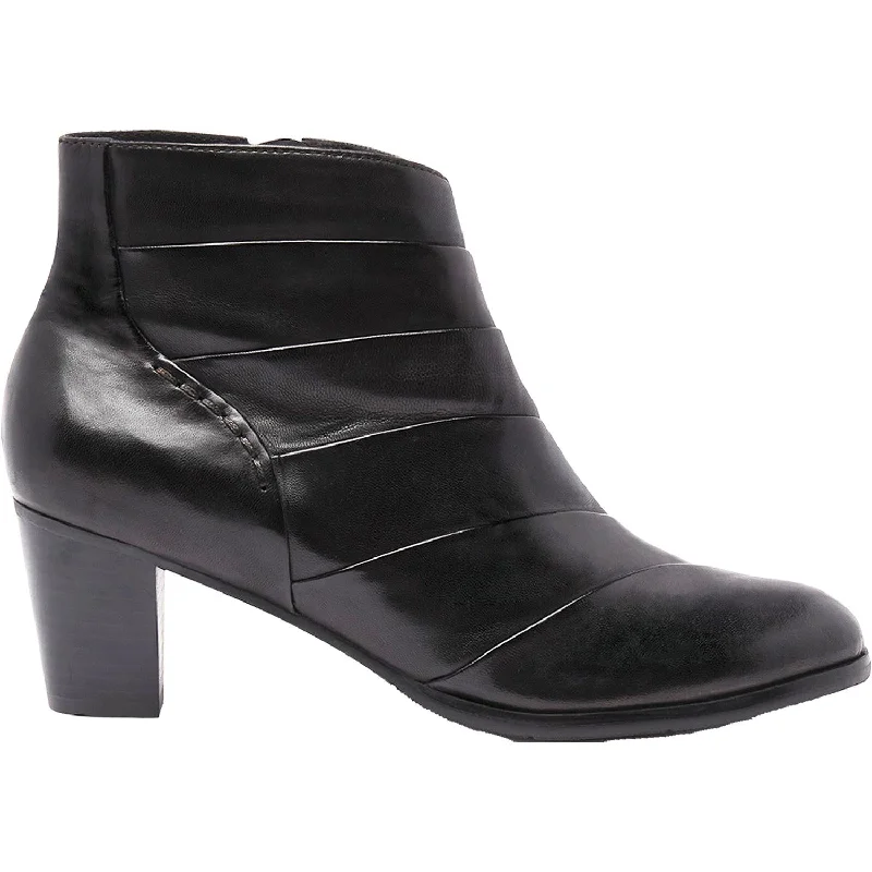 Booties with plush heelsWomen's Regarde Le Ciel Sonia-38 Black Glove Leather