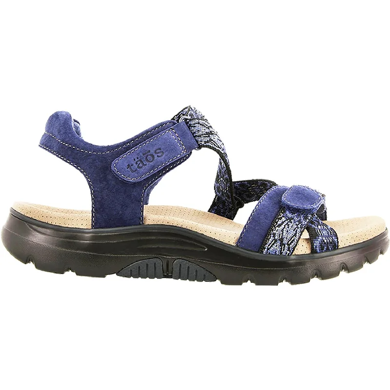 Sandals with plush heels-Women's Taos Zen Navy/Blue Nubuck