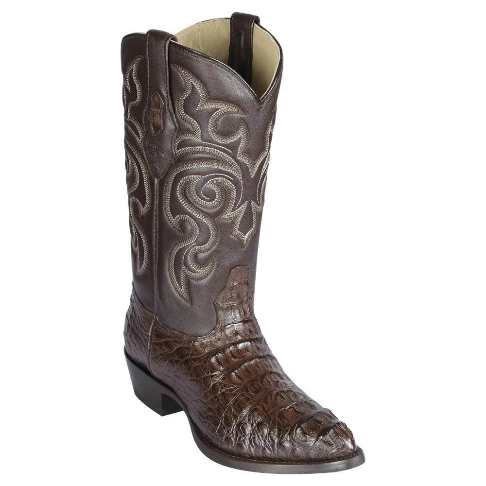 Cowboy boots for cowboy trailblazersLos Altos 990207 Men's Brown Genuine Caiman Hornback J Toe Cowboy Boots