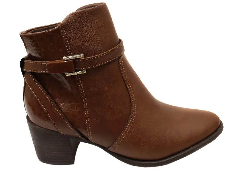 Ankle boots with soft edges-Comfortflex Jasmine Womens Brazilian Comfortable Ankle Boots