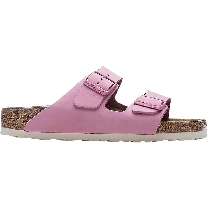 Sandals with sleek soles-Women's Birkenstock Arizona Soft Footbed Orchid Nubuck