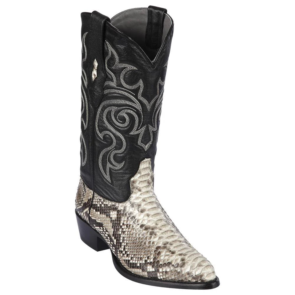 Cowboy boots for western fashion styleLos Altos 995749 Men's Natural Genuine Python J Toe Cowboy Boots