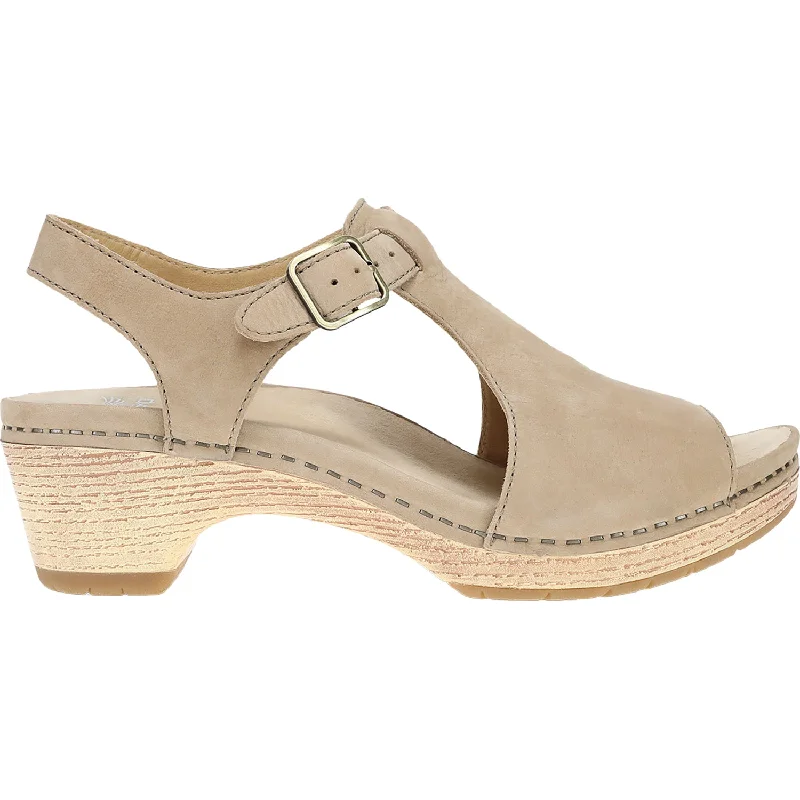 Sandals for rugged comfort-Women's Dansko Laverne Sand Milled Nubuck