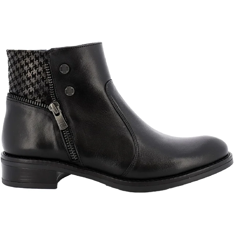 Booties for foot soothingWomen's Dorking Tierra D8633 Black Leather