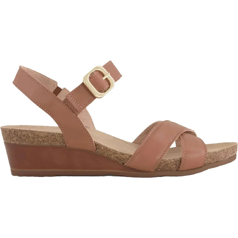 Sandals for outdoor heels-Women's Naot Throne Caramel Leather