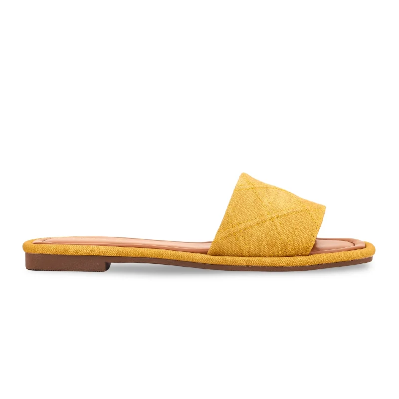 Slippers with stylish cozinessYellow Formal Slipper FR8070