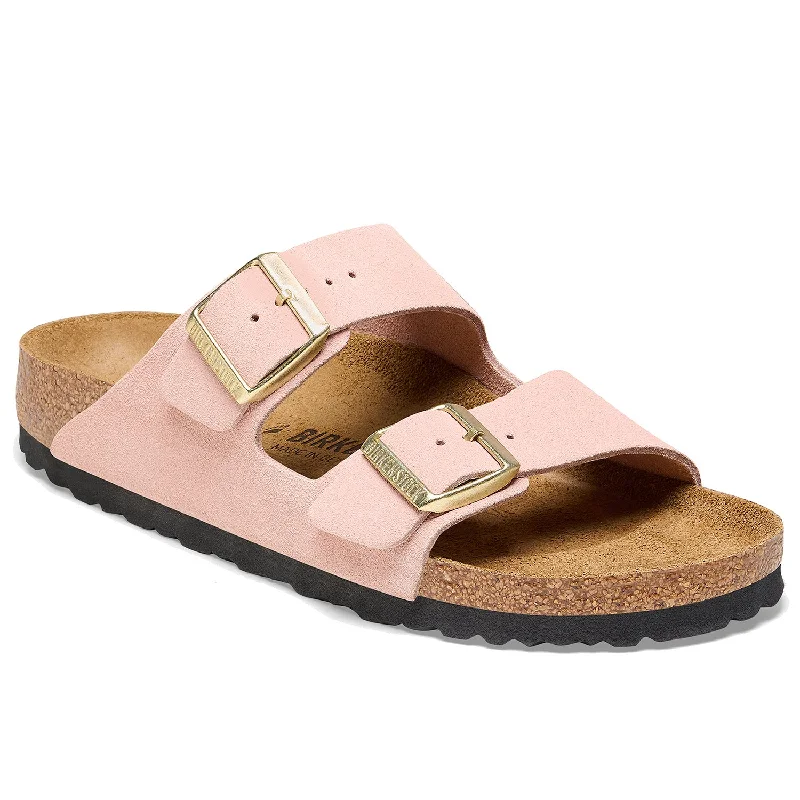 Sandals for wet heels-Women's Birkenstock Arizona Light Rose Suede