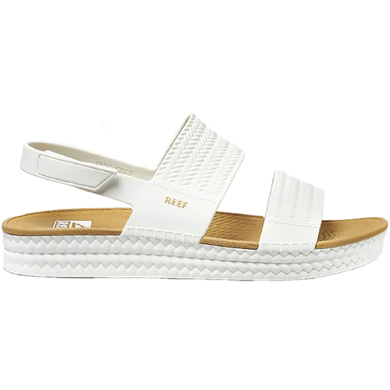 Sandals with vibrant soles-Women's Reef Water Vista White/Tan Synthetic