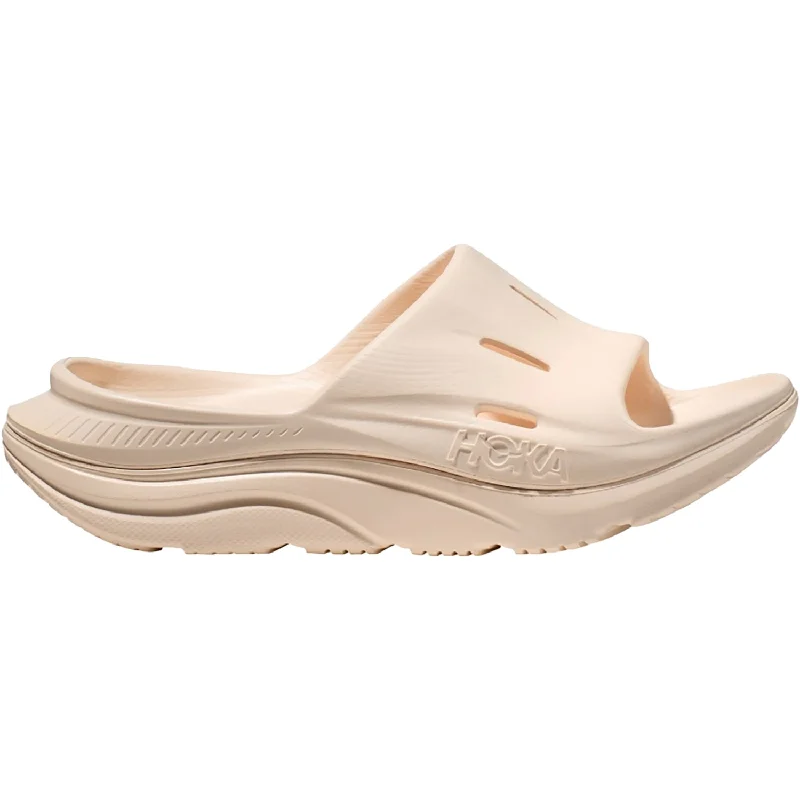 Sandals for sunny comfort-Unisex Hoka Ora Recovery Slide 3 Vanilla/Vanilla EVA