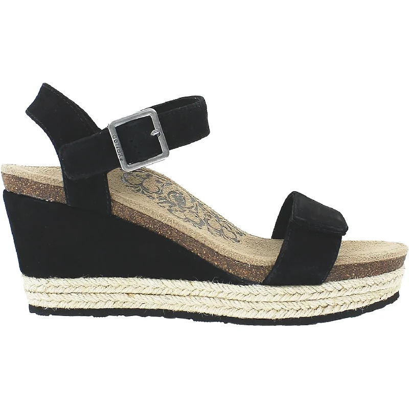 Sandals with plush soles-Women's Aetrex Sydney Black Suede