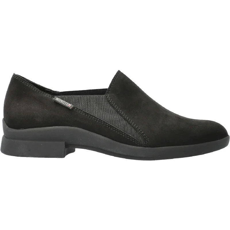 Casual shoes with durable vibe-Women's Mephisto Sirina Black Bucksoft Nubuck