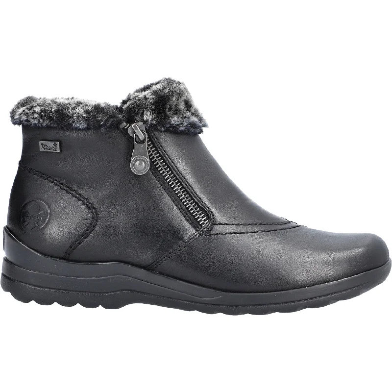 Booties for cozy nightsWomen's Rieker L1868-00 Birthe 68 Black/Anthracite Synthetic