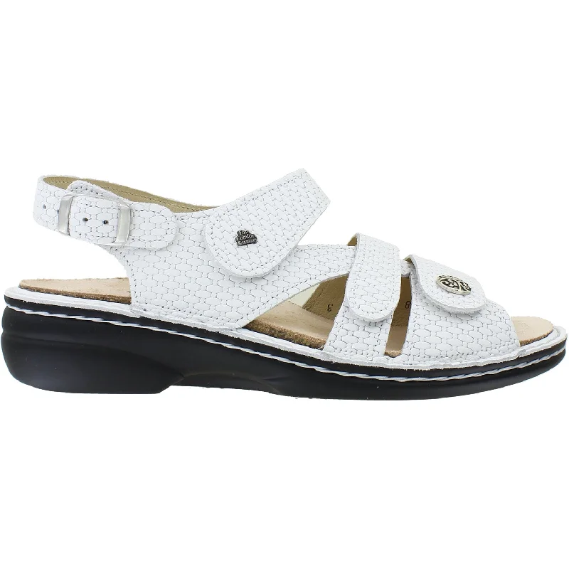 Sandals for outdoor adventures-Women's Finn Comfort Gomera White Lotus Leather