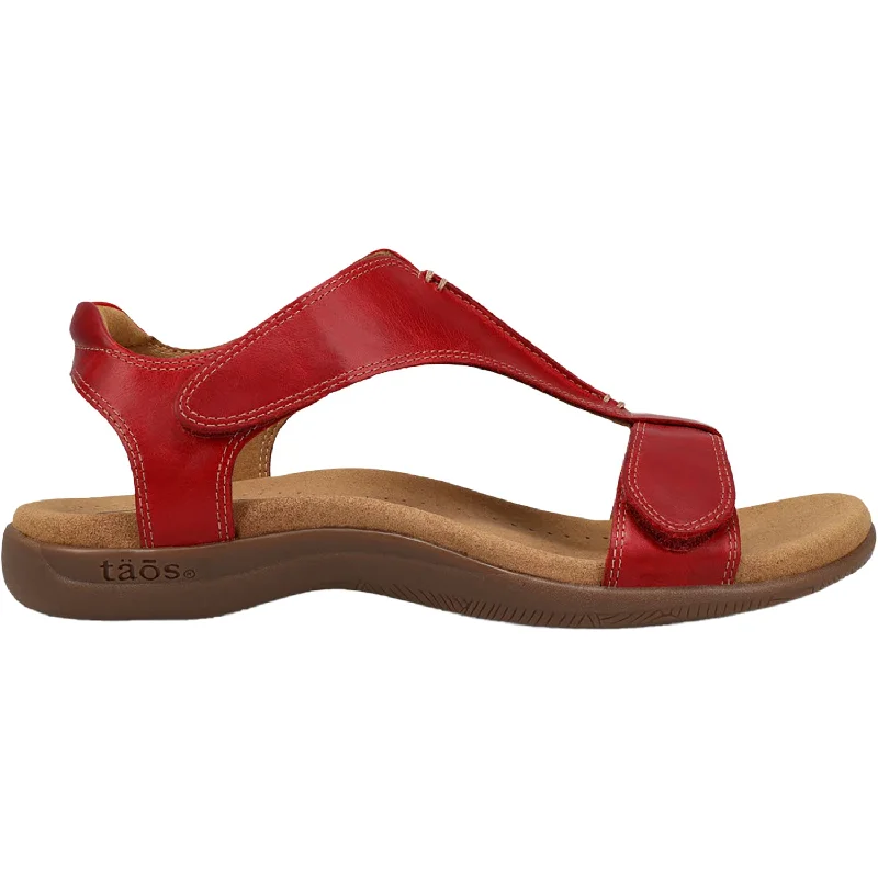 Sandals for rugged heels-Women's Taos The Show Red Leather