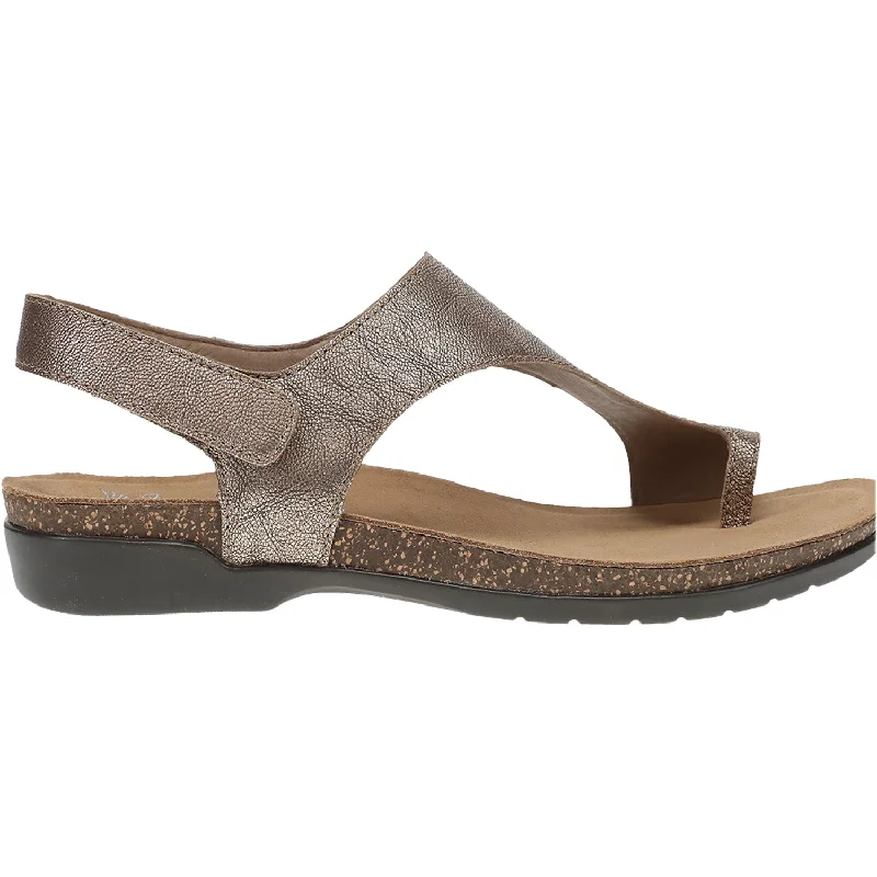 Sandals for rugged soles-Women's Dansko Reece Bronze Metallic Leather