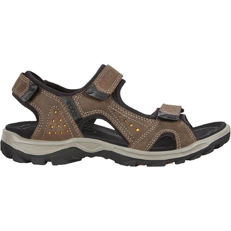 Sandals for warm heels-Men's Ecco Yucatan Lite Dark Clay Nubuck