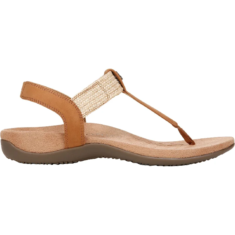 Sandals for active soles-Women's Vionic Brea Camel Nubuck Leather