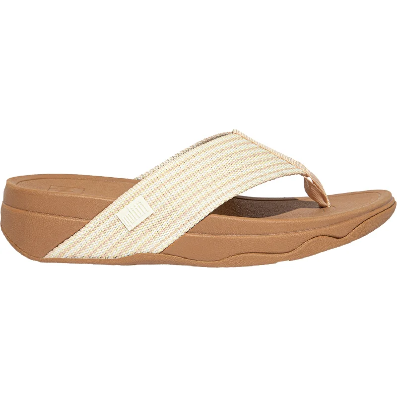 Sandals with bold stitching-Women's FitFlop Surfa Cream Mix Fabric