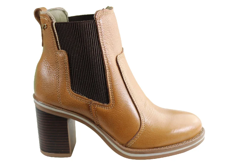 Ankle boots with stripe leather-Pegada Bossa Womens Heel Leather Ankle Boots Made In Brazil