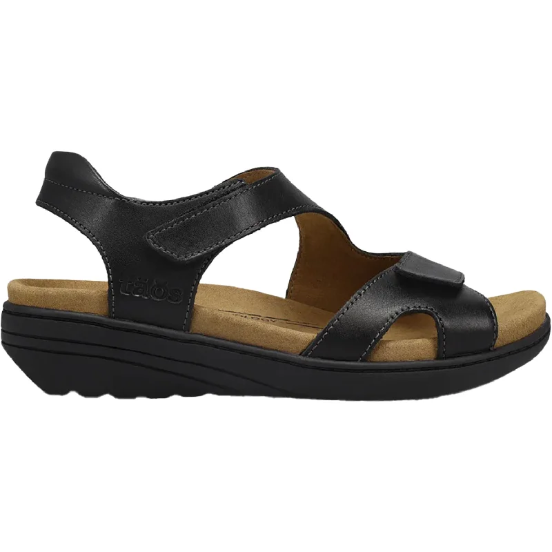 Sandals with cool heels-Women's Taos Serene Black Leather