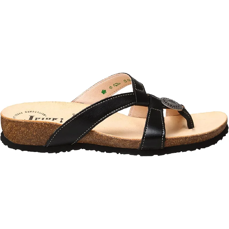 Sandals with slip-on soles-Women's Think Julia 84333 Black Leather