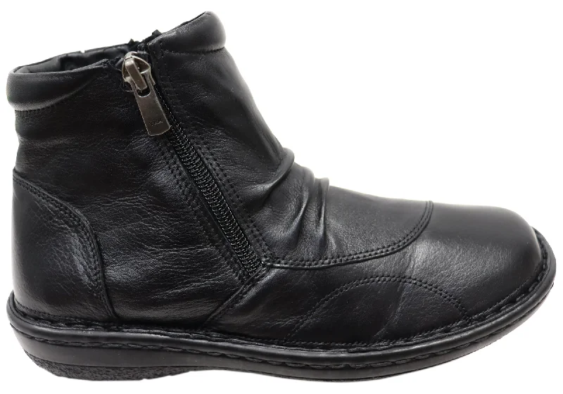 Ankle boots for active ease-Orizonte Talun Womens European Comfortable Leather Ankle Boots