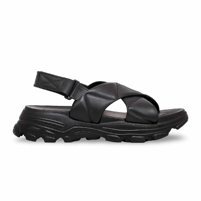 Sandals for wet heels-Black Casual Sandal CL9305