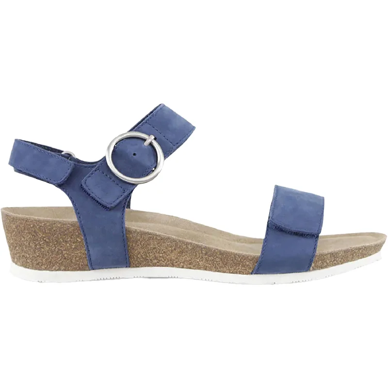 Sandals for wet soles-Women's Munro Sintra Atlantic Blue Nubuck