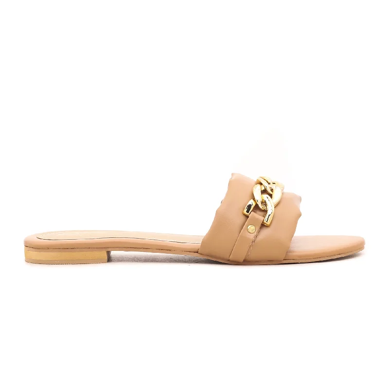 Slippers with sturdy cushionBeige Formal Slipper FR7984