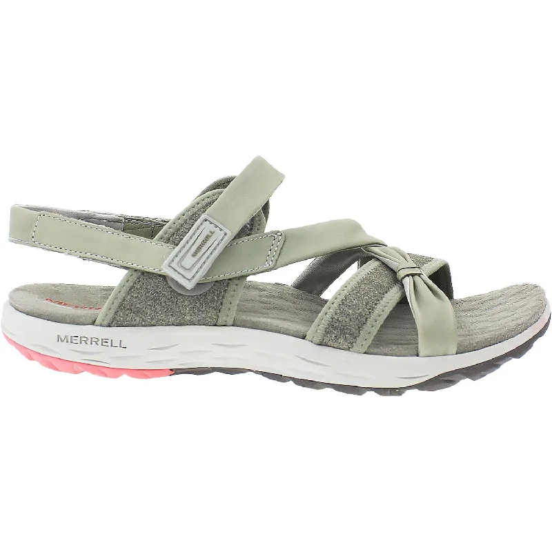 Sandals for outdoor soles-Women's Merrell Vesper Lattice Aluminium Leather/Mesh