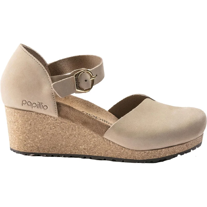 Casual shoes for casual coordinators-Women's Birkenstock Papillio Mary Sandcastle Nubuck