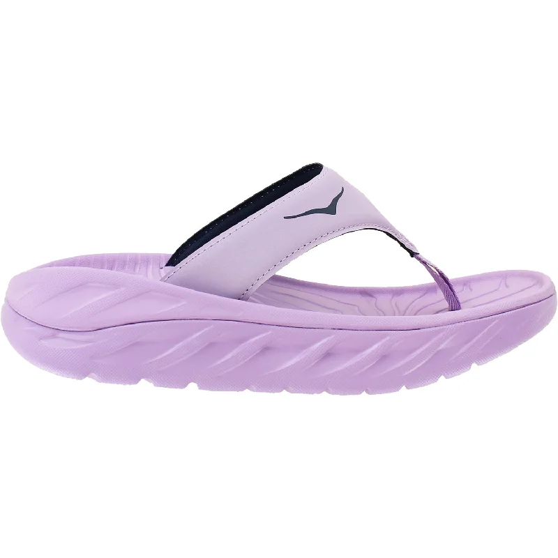 Sandals for outdoor comfort-Women's Hoka Ora Recovery Flip Violet Bloom/Outerspace Fabric