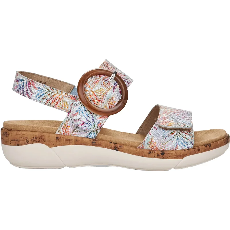 Sandals for daily comfort-Women's Remonte R6853-91 Jocelyn 53 Weiss Multi