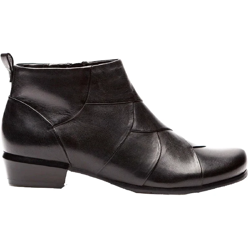 Booties for relaxed comfortWomen's Regarde Le Ciel Melany-85 Black Glove Leather