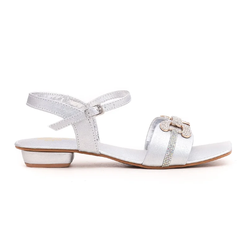 Sandals with chic soles-Silver Fancy Sandal FN5708